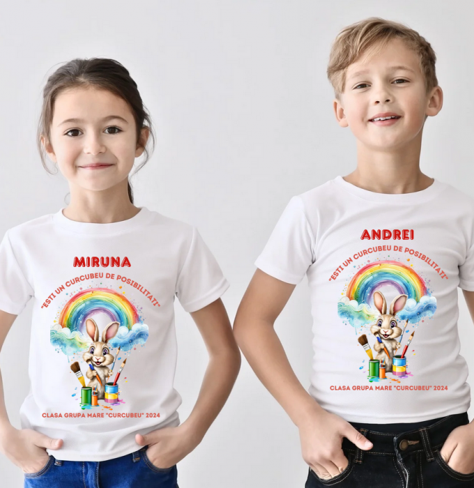 Tricou absolvire Grupa Curcubeului pentru elevi clasa 4 sau gradinita ABS1084 [2]