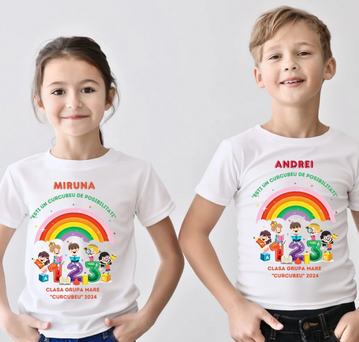 Tricou absolvire Grupa Curcubeului pentru elevi clasa 4 sau gradinita ABS1086Tricou absolvire Grupa Curcubeului pentru elevi clasa 4 sau gradinita ABS1086 [2]