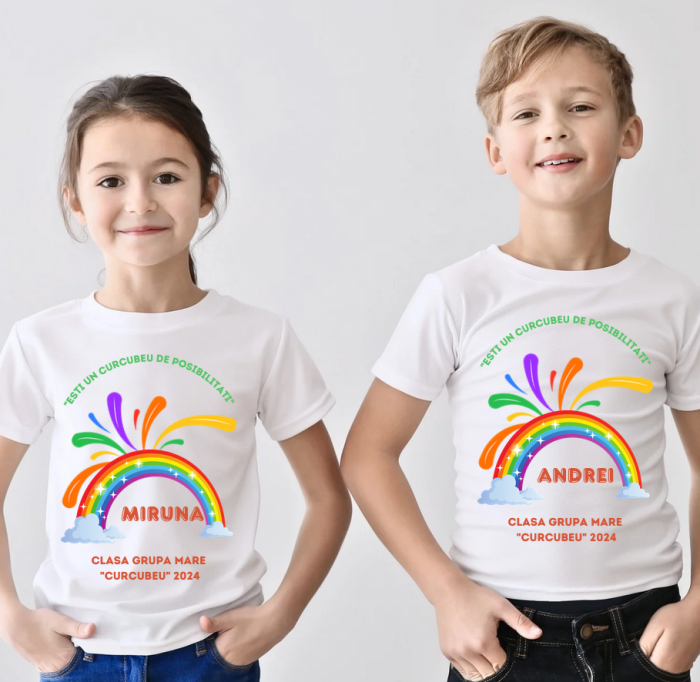 Tricou absolvire Grupa Curcubeului pentru elevi clasa 4 sau gradinita ABS1087 [2]