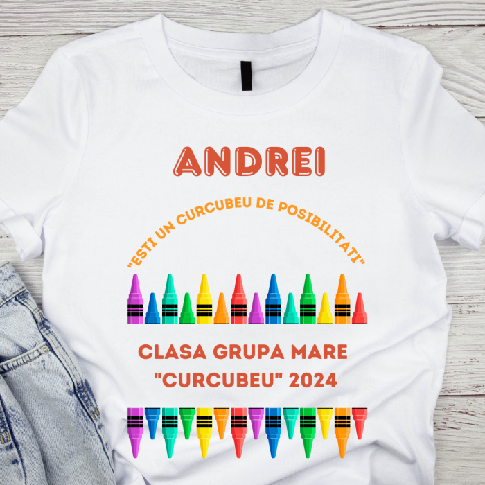 Tricou absolvire Grupa Curcubeului pentru elevi clasa 4 sau gradinita ABS1088 [1]