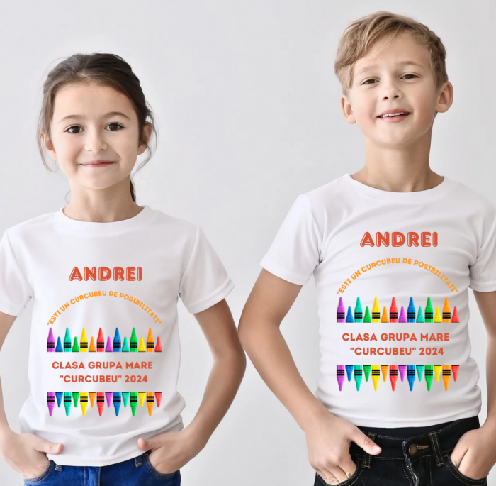 Tricou absolvire Grupa Curcubeului pentru elevi clasa 4 sau gradinita ABS1088 [2]