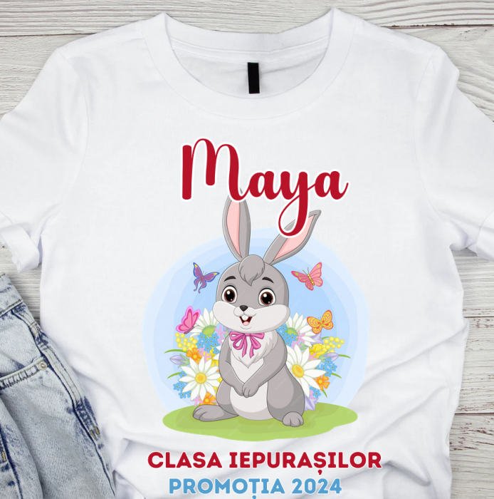 Tricou absolvire Grupa iepurasiolor pentru  educatoare, elevi clasa 4 sau gradinita ABS10907 [1]