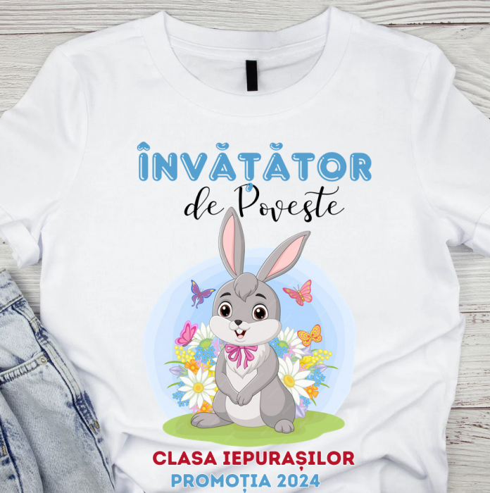 Tricou absolvire Grupa iepurasiolor pentru  educatoare, elevi clasa 4 sau gradinita ABS10907 [2]