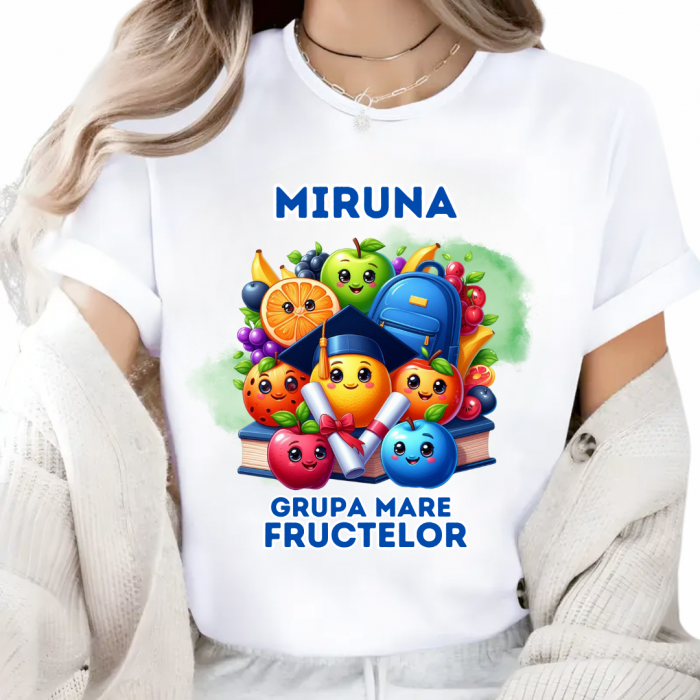 Tricou personalizat tematica fructelor  pentru educatoare, elevi clasa 4 sau gradinita [1]