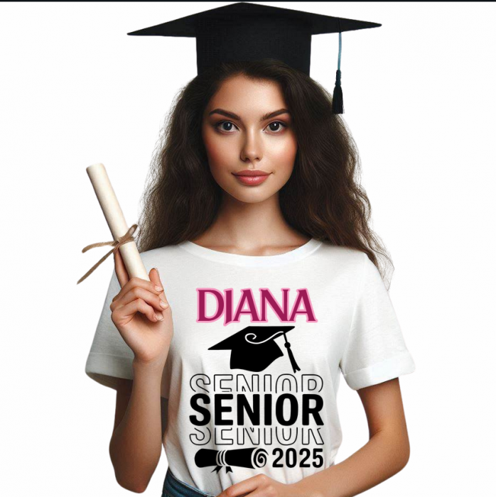 Tricou absolvire personalizat pentru elevi liceu sau  gimnaziala cu toca ABS1133 [1]