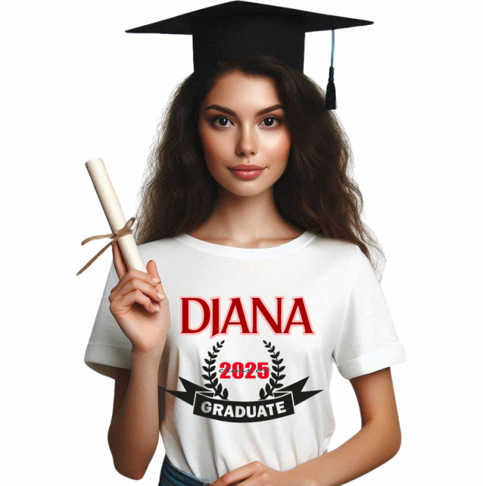 Tricou absolvire personalizat pentru elevi liceu sau  gimnaziala cu toca ABS1134 [1]