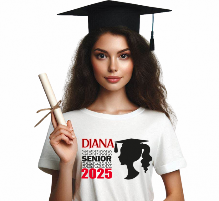 Tricou absolvire personalizat pentru elevi liceu sau  gimnaziala cu toca ABS1135 [1]