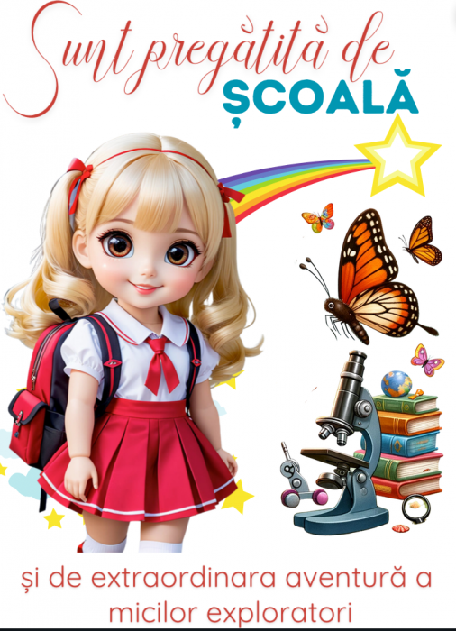 Tricou alb Back to school prima zi de gradinita  din bumbac ABS1131.3 [2]