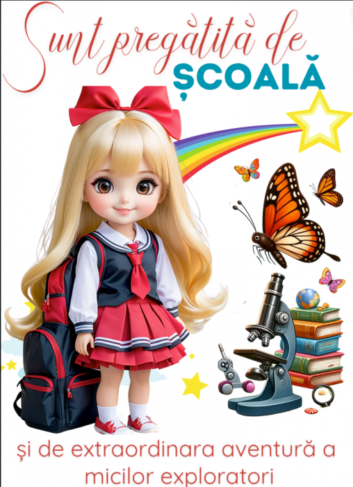 Tricou alb Back to school prima zi de gradinita  din bumbac ABS1131.6 [2]