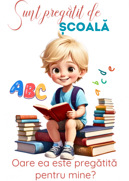 Tricou alb  Back to school prima zi de gradinita scoala din bumbac ABS11222 [2]