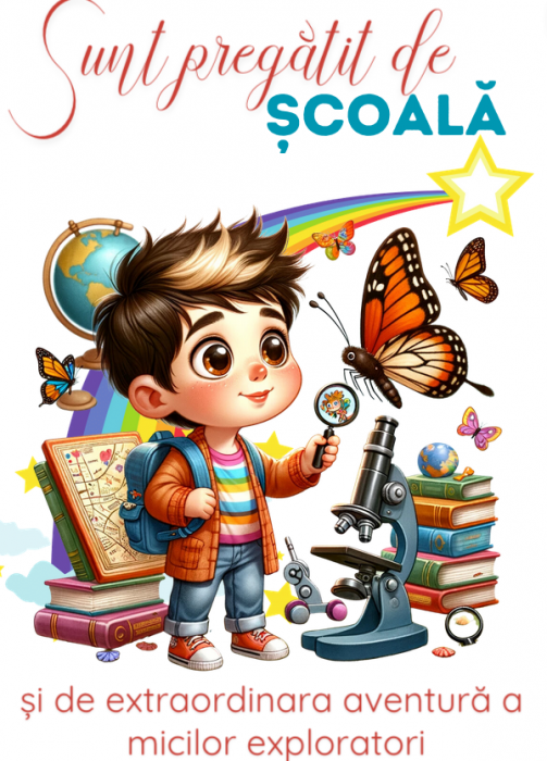Tricou alb  Back to school prima zi de gradinita scoala din bumbac ABS11223 [3]