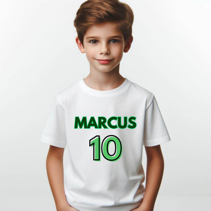 Tricou alb pentru pasionatii de fotbal din bumbac ABS21234 [2]
