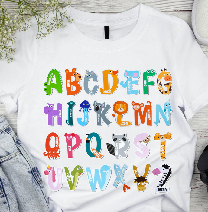 Tricou alb  Back to school prima zi de gradinita scoala din bumbac ABS11235 [1]