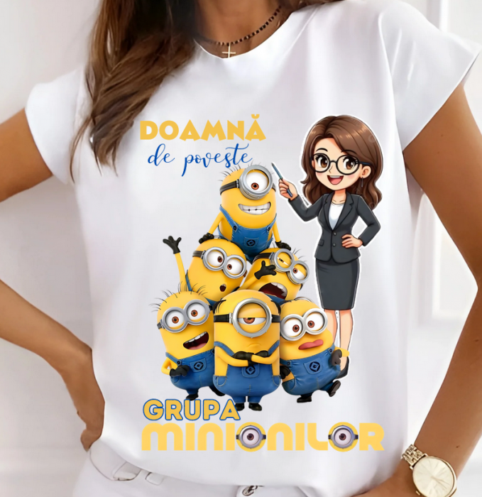 Tricou școlar bumbac tematica Minioni – cadou personalizat pentru profesori și elevi [2]