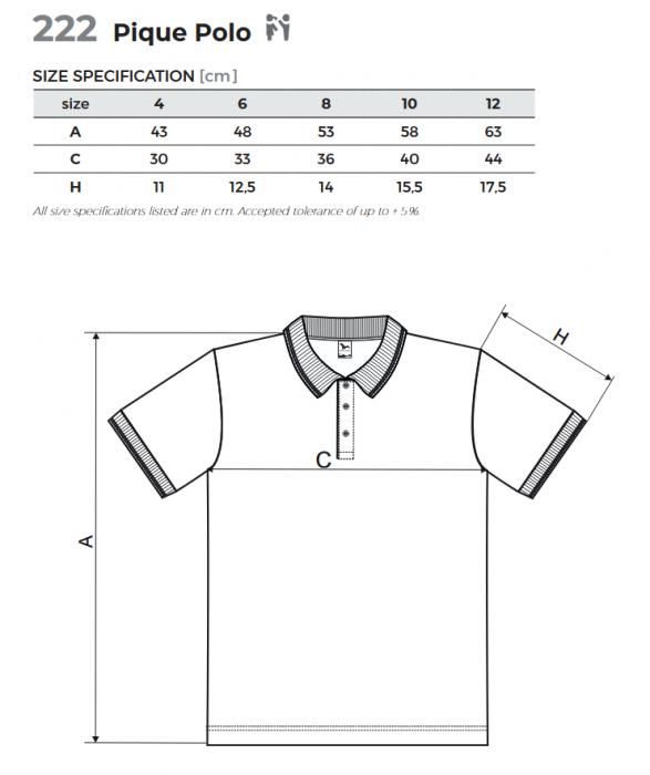 Tricou polo rosu pentru copii din bumbac cu maneca scurta Pique Pol222 [3]