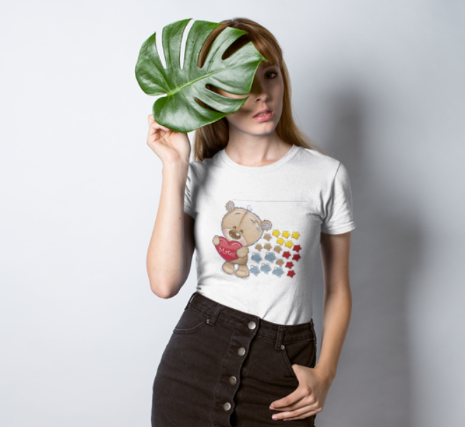 Tricou alb femei personalizat cu o poză și text [3]