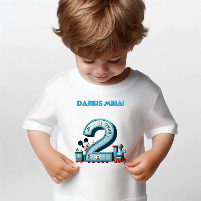 Tricou aniversar personalizat 2 ani cu Mickey Mouse  TAMM1013.4 [3]