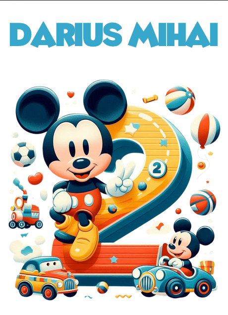 Tricou aniversar personalizat 2 ani cu Mickey Mouse  TAMM1013.6 [3]