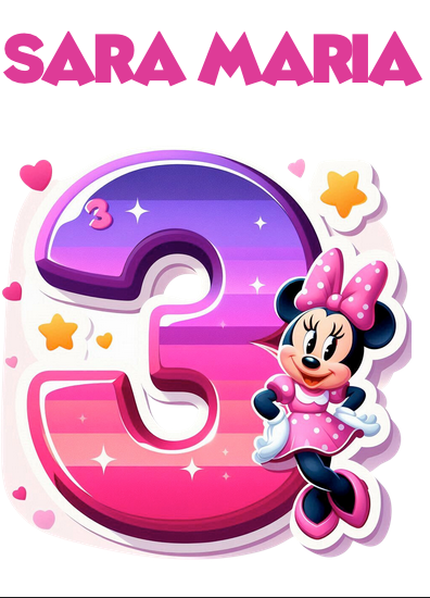 Tricou aniversar personalizat 3 ani cu Minnie Mouse  TAMM1012.7 [3]