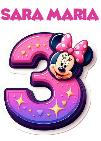 Tricou aniversar personalizat 3 ani cu Minnie Mouse  TAMM1012.6 [3]