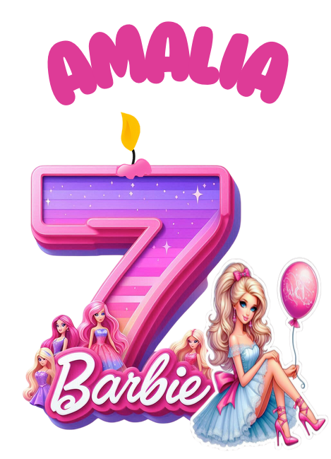Tricou aniversar  personalizat cu papusa Barbie  TAN1011.3 [3]