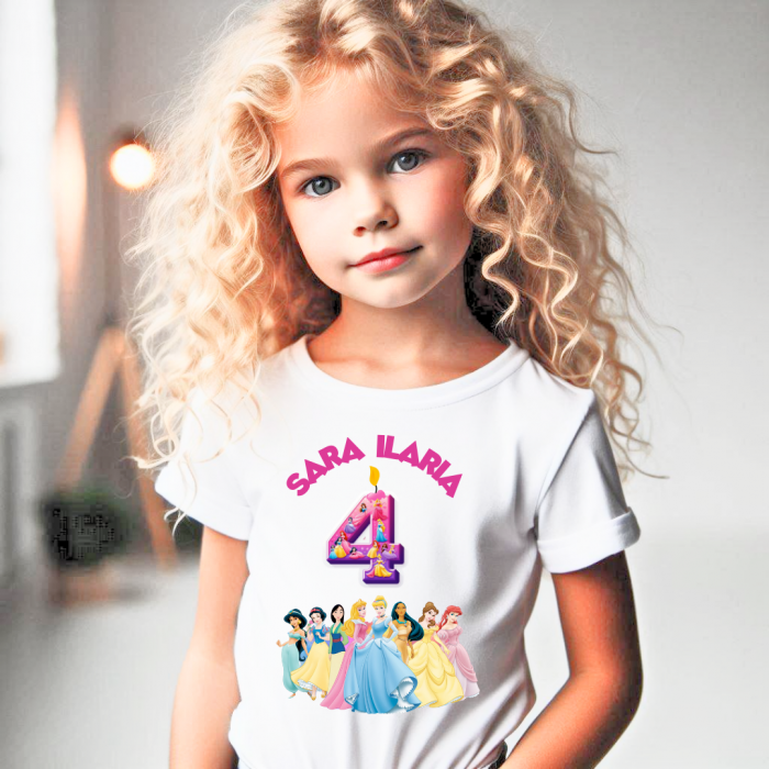 Tricou aniversar  personalizat cu printese  si crifra aniversara TAN1012 [2]