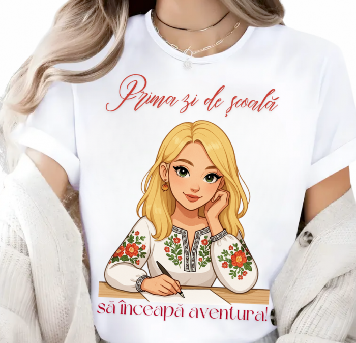 Tricou back to school bumbac– cadou personalizat pentru profesori și elevi [1]