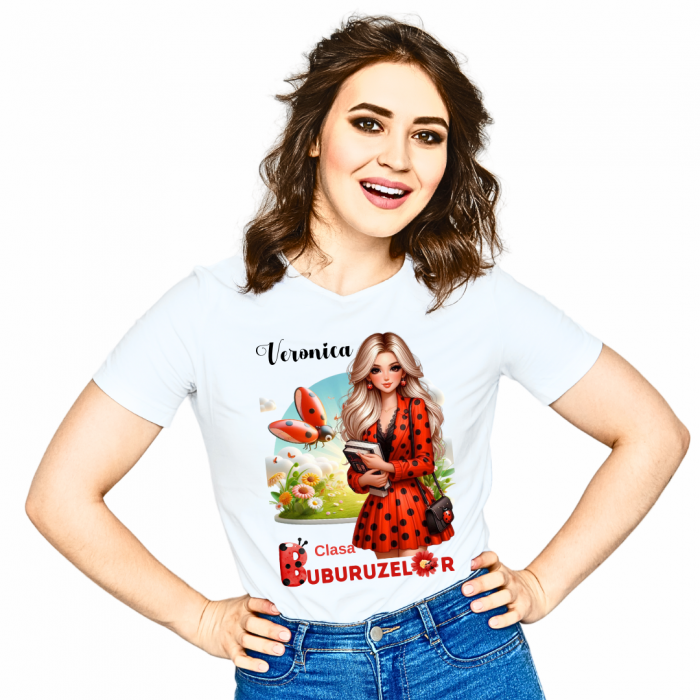 Tricou Doamna la Clasa buburuzelor  pentru scoala sau gradinita  ABS1068.3 [3]