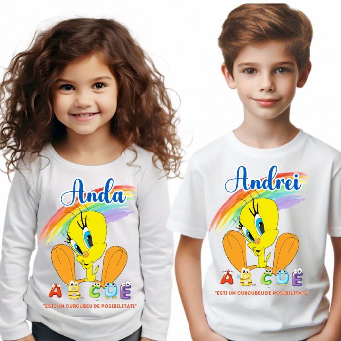 Tricou Clasa puisorilor Tweety pentru scoala sau gradinita  abs1110.01 [2]