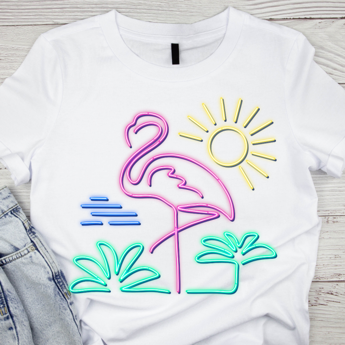 Tricou copii sau adulti din bumbac model Flamingo personalizat cu nume  sau poza preferata TC5039 [1]