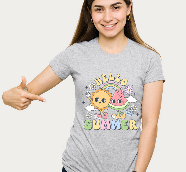 Tricou copii sau adulti din bumbac model SUMMER vibe personalizat cu nume  sau poza preferata TC5050 [5]