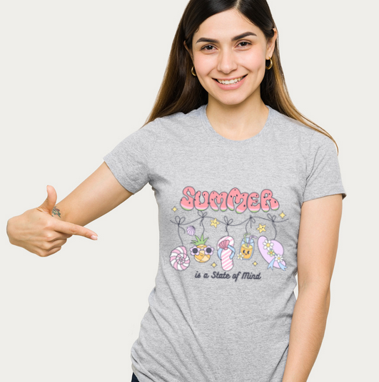 Tricou copii sau adulti din bumbac model SUMMER vibe personalizat cu nume  sau poza preferata TC5051 [3]