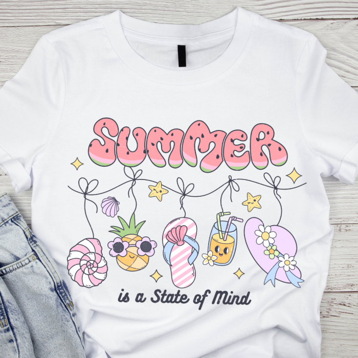 Tricou copii sau adulti din bumbac model SUMMER vibe personalizat cu nume  sau poza preferata TC5051 [1]