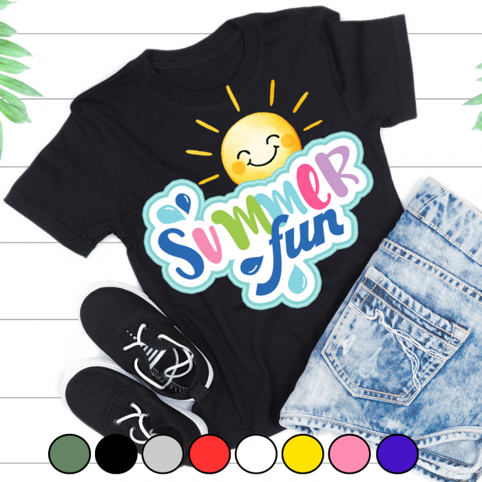 Tricou copii sau adulti din bumbac model SUMMER vibe personalizat cu nume  sau poza preferata TC5052 [2]