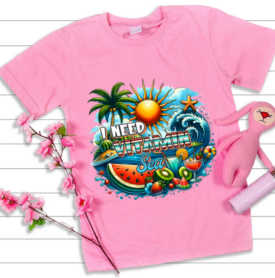 Tricou copii sau adulti din bumbac model SUMMER vibe personalizat cu nume  sau poza preferata TC5054 [3]