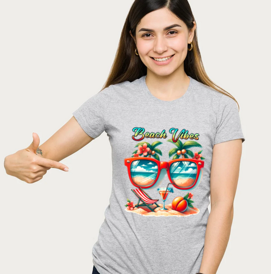 Tricou copii sau adulti din bumbac model SUMMER vibe personalizat cu nume  sau poza preferata TC5055 [3]