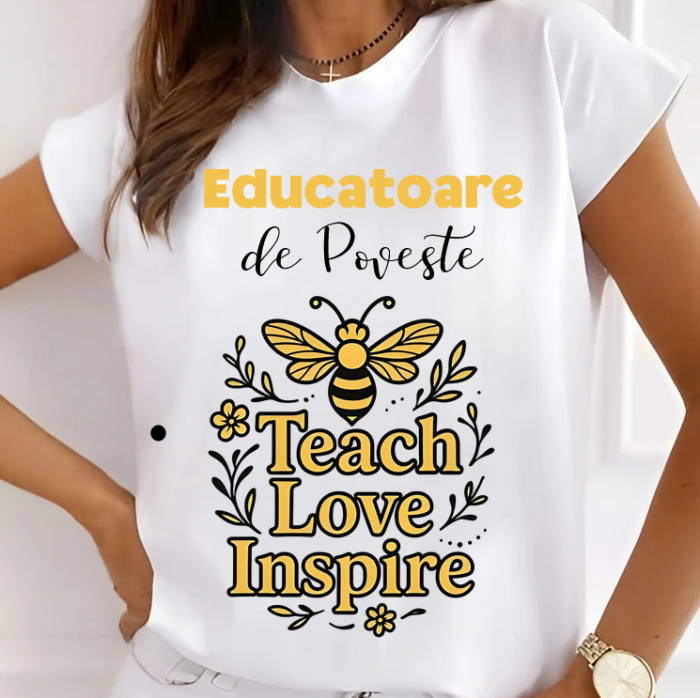 Tricou scoala pentru Doamna la Grupa albinutelor– cadou personalizat pentru profesori [1]