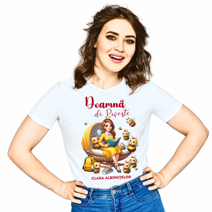 Tricou Doamna de poveste la Clasa albinutelor  pentru scoala sau gradinita  ABS1068.41 [2]