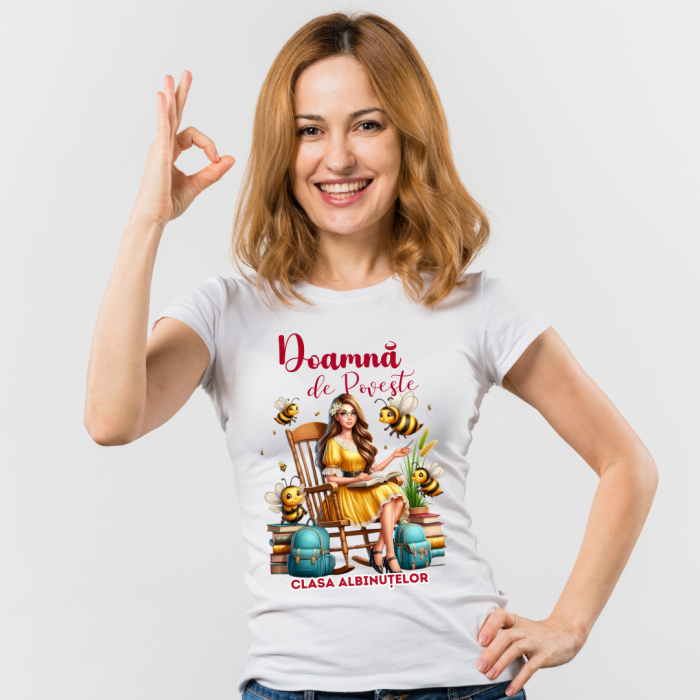 Tricou Doamna de poveste la Clasa albinutelor  pentru scoala sau gradinita  ABS1068.42 [2]