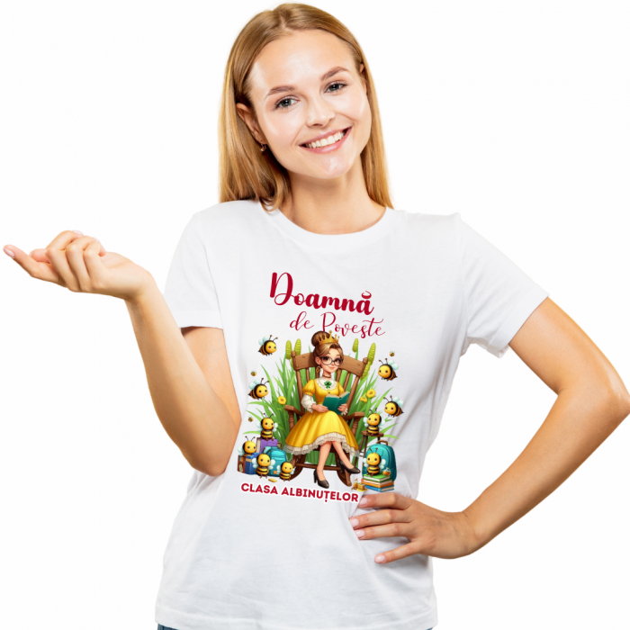 Tricou Doamna de poveste la Clasa albinutelor  pentru scoala sau gradinita  ABS1068.43 [2]