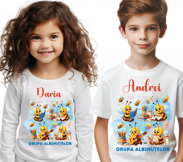 Tricou scolare Clasa albinutelor personalizat pentru absolventi de scoala sau gradinita [2]