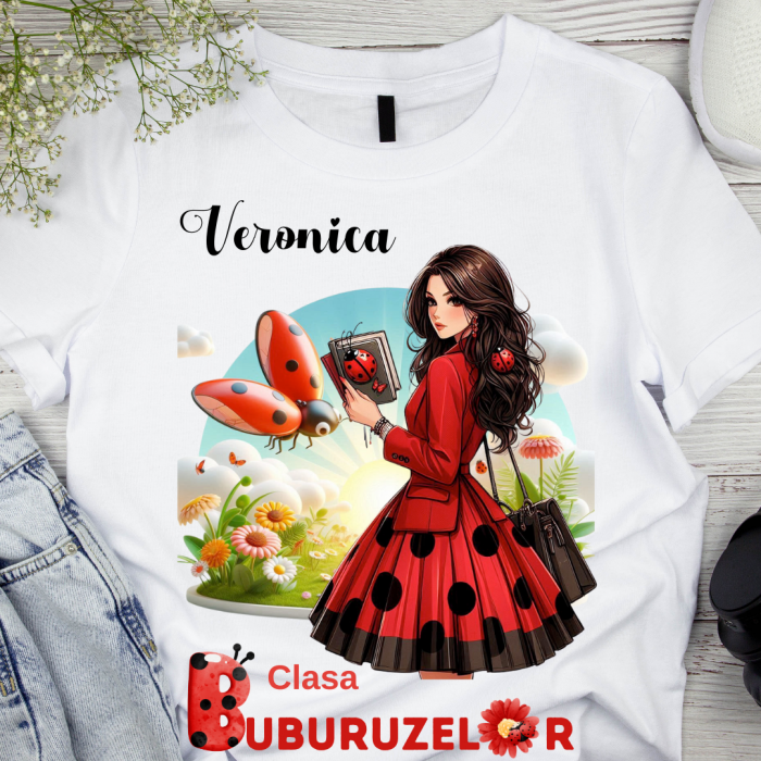 Tricou Doamna la Clasa buburuzelor  pentru scoala sau gradinita  ABS1068.4 [1]