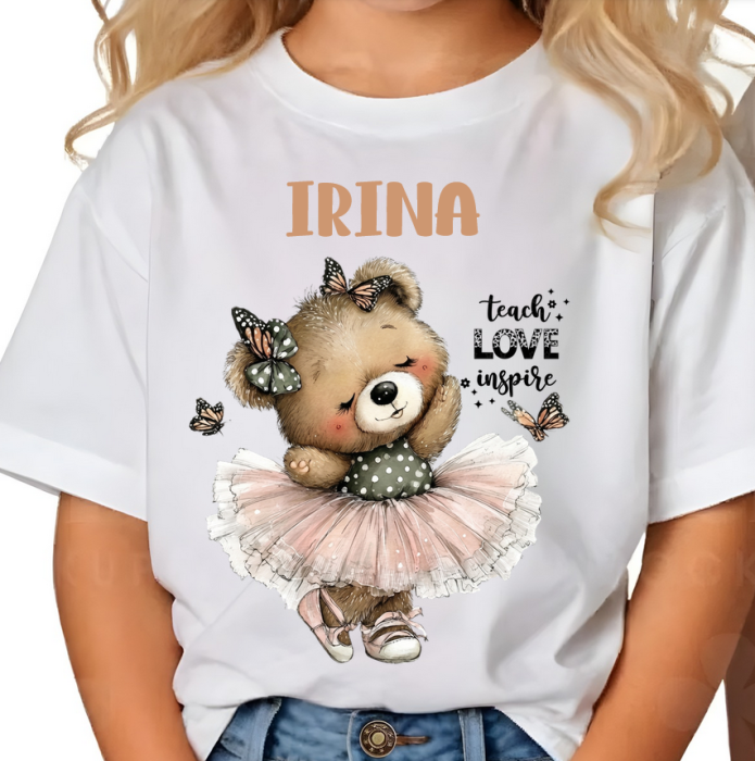 Tricou Educațional Teach Love Inspire  Clasa ursuletilor– Cadou Inspirat pentru Școală [2]