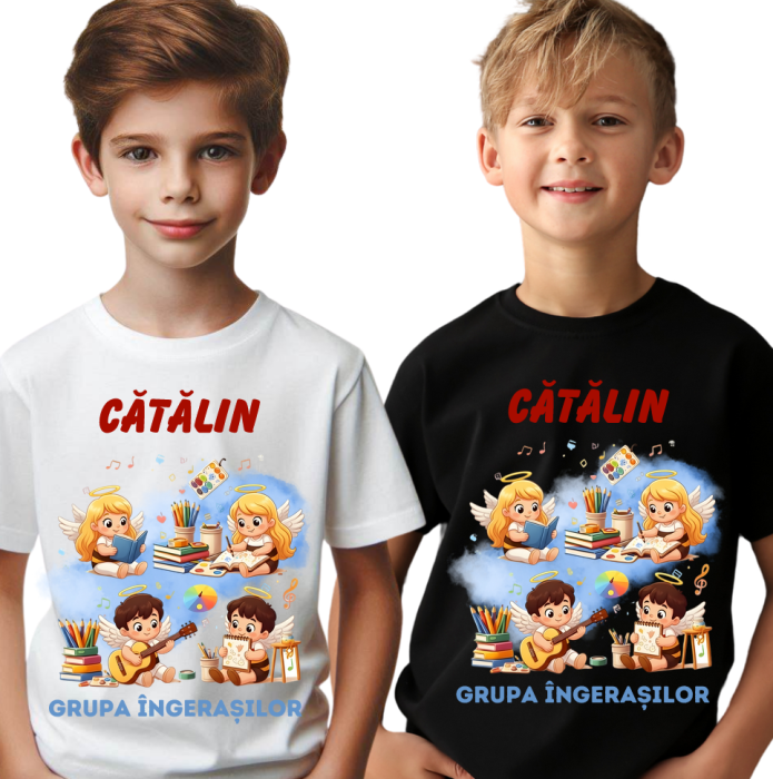 Tricou personalizat Grupa ingerasilor - Cadou Inspirat pentru Școală [2]