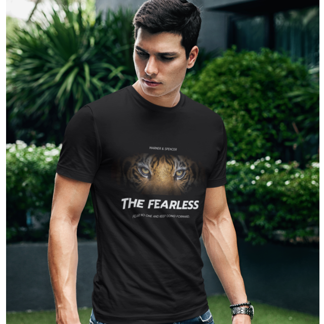 Tricou negru barbati personalizat The Fearless [3]