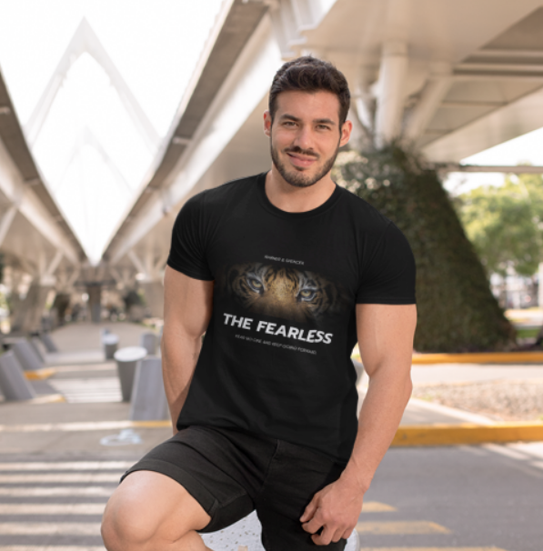 Tricou negru barbati personalizat The Fearless [2]