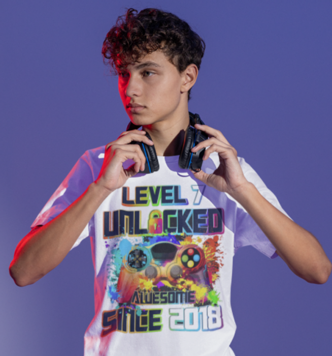 Tricou personalizat aniversar Level 10 Unlocked Awesome Since [3]