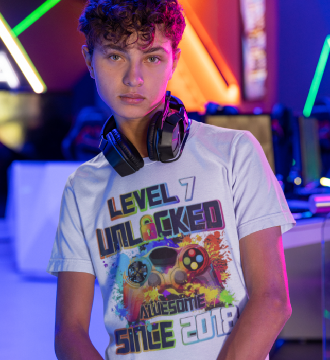 Tricou personalizat aniversar Level 10 Unlocked Awesome Since [2]