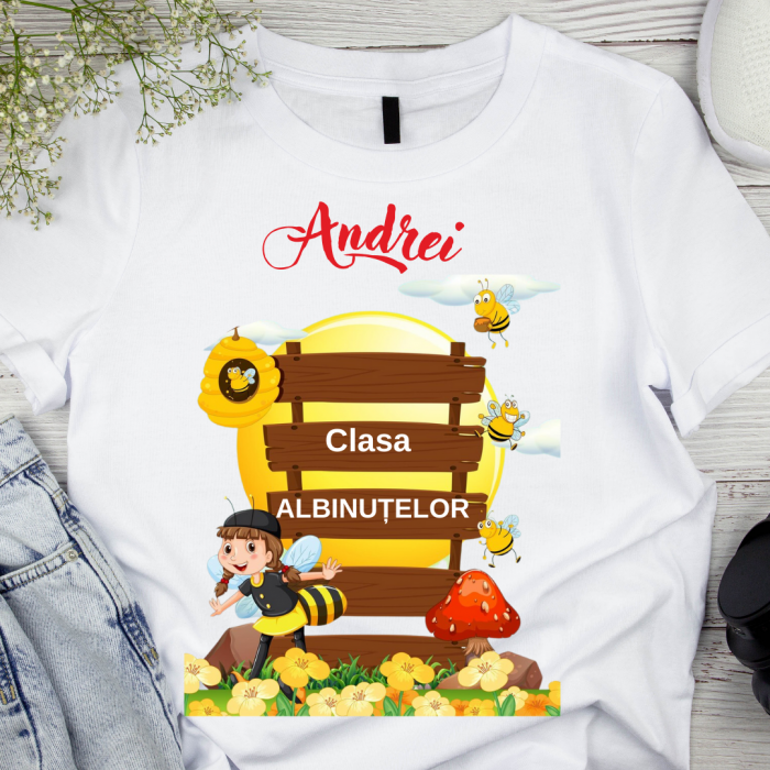 Tricou personalizat pentru absolvire Clasa albintelor cu text sau poze ABS1037 [7]