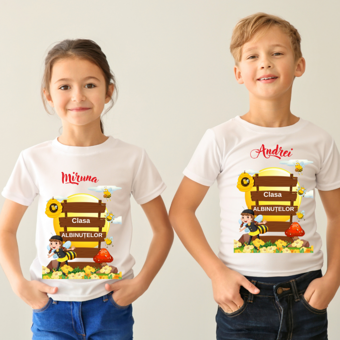 Tricou personalizat pentru absolvire Clasa albintelor cu text sau poze ABS1037 [3]